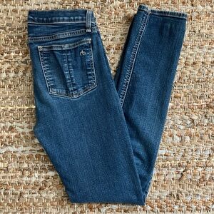 Rag & Bone HIGH RISE SKINNY Denim Jeans Medium Wash (mid-rise?) size 28